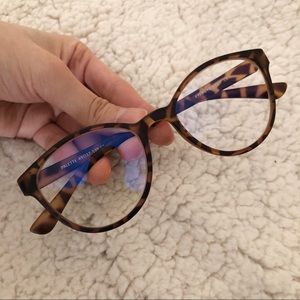 Blue Light Leopard Print Glasses